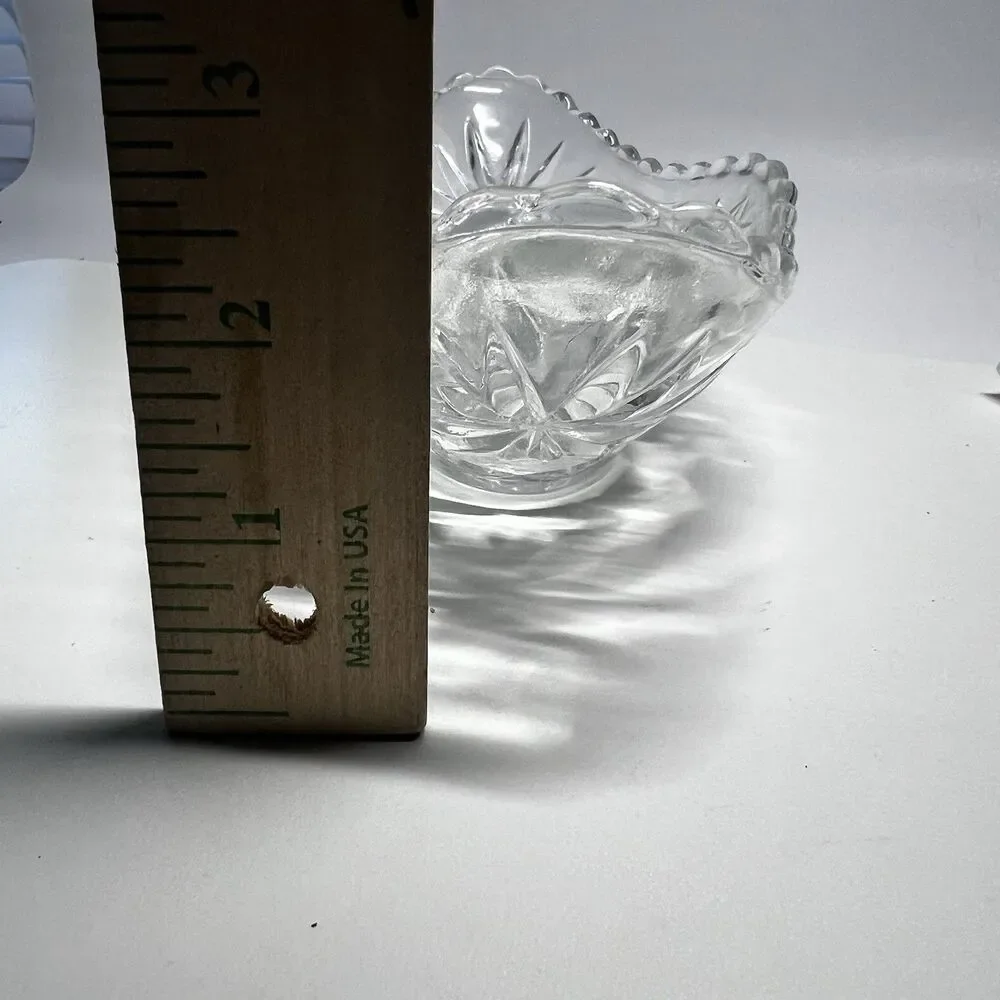 Vintage Anchor Hocking EAPC Star of David Clear Glass Banana Boat Dish 9.5